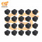 KCD4-QY605 6A 250V AC black color 4 pins DPDT small plastic rocker switches pack of 50pcs