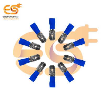 MDD2-250 10A blue color 16-14 AWG wire gauge Hard plastic insulated Male blade crimp connector pack of 50pcs