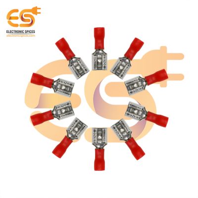 FDD1-250 10A Red color 22-16 AWG wire gauge Hard plastic insulated Female blade crimp connector pack of 20pcs
