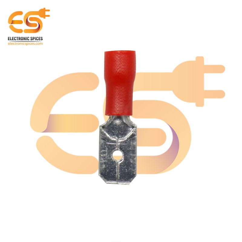MDD1-250 10A Red color 22-16 AWG wire gauge Hard plastic insulated Male blade crimp connector pack of 50pcs
