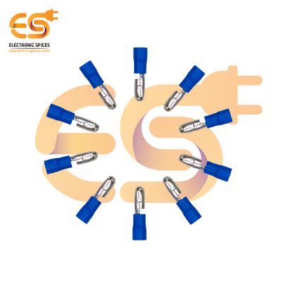 MPD2-156 10A 16-14 AWG wire gauge blue color hard plastic insulated Male bullet crimp connector pack of 50pcs