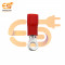 RV1-3 15A Red color 22-16 AWG wire gauge 3mm diameter Hard plastic insulated ring crimp connector pack of 20pcs