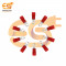 RV1-3 15A Red color 22-16 AWG wire gauge 3mm diameter Hard plastic insulated ring crimp connector pack of 50pcs