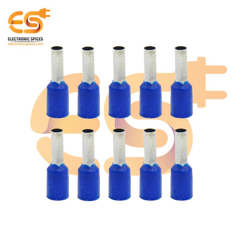 E2508 30A Blue color 14 AWG wire gauge hard nylon insulated Ferrule wire crimp connectors pack of 100pcs