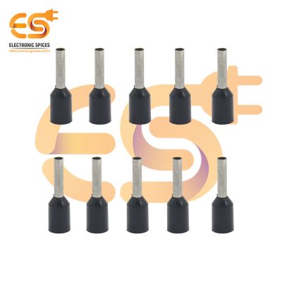 E1508 18A Black color 16 AWG wire gauge hard nylon insulated Ferrule wire crimp connectors pack of 100pcs