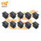 KCD1 6A 250V black color 6 pin DPCO small plastic rocker switches pack of 10pcs