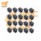 KCD1 6A 250V black color 6 pins DPCO small plastic rocker switches pack of 100pcs
