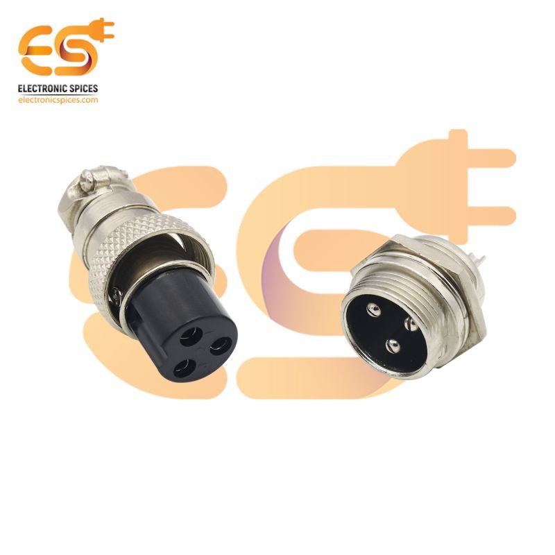 Buy Gx16 3 Pin 5a Male And Female Aviation Connector Single Pair