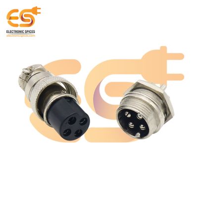 GX16 4 pin 5A Male and Female metal aviation connector pack of single pair