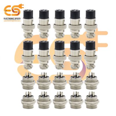 GX16 5 pins 5A Male and Female metal aviation connectors pack of 20 pair