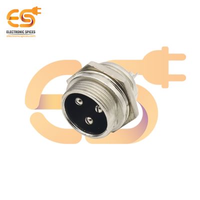 GX16 Male 3 pin 5A metal aviation connector pack of 1pcs