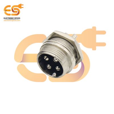 GX16 Male 4 pin 5A metal aviation connector pack of 1pcs