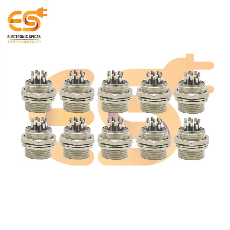 GX16 Male 7 pin 5A metal aviation connectors pack of 10pcs