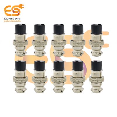 GX16 Female 3 hole 5A metal aviation connectors pack of 10pcs