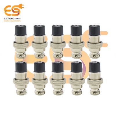 GX16 Female 7 hole 5A metal aviation connectors pack of 10pcs