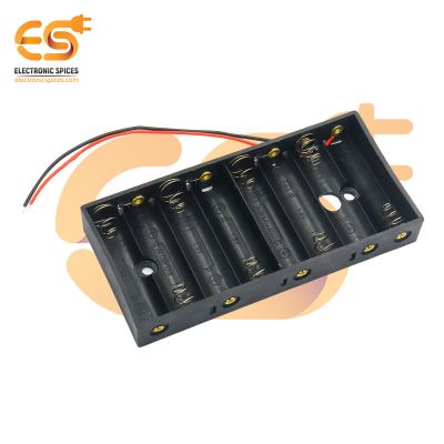 AA 8 cell battery holder hard plastic case with wire pack of 1 (1.5V x 8cells = 12Volt)
