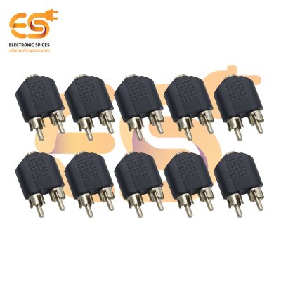 3.5mm Female to 2 RCA Male dual splitter interface audio connectors pack of 20pcs