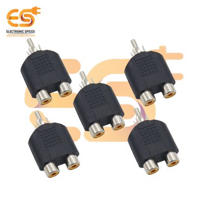 Single RCA male to 2 RCA female dual splitter interface audio connector pack of 5pcs