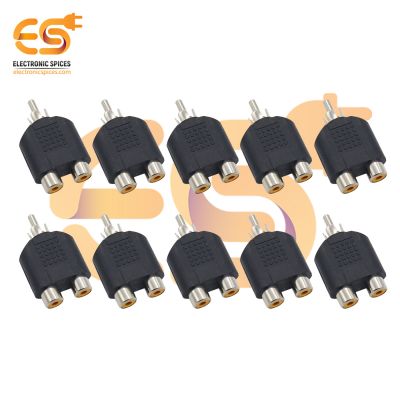 Single RCA male to 2 RCA female dual splitter interface audio connectors pack of 20pcs