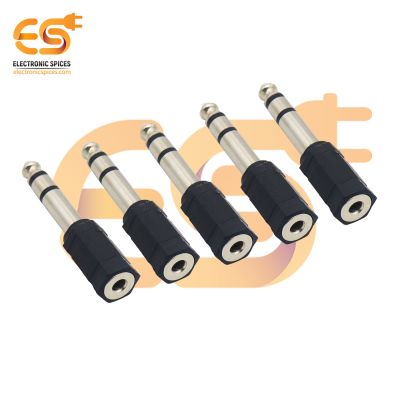 Mono 6.35mm male to 3.5mm female audio connector pack of 5pcs