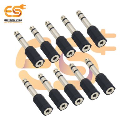Mono 6.35mm male to 3.5mm female audio connectors pack of 20pcs