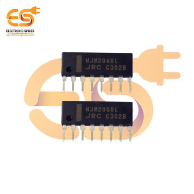 NJM2068L Low noise dual operation amplifier SIP 8 pin IC pack of 2pcs