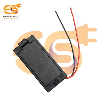 AA 2 cell battery holder hard plastic front open cover case with on-off switch pack of 1 (2 x 1.5V = 3Volt)