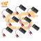 Single 9V battery holder hard plastic case with on-off switch and alligator clips pack of 100 (1 x 9V = 9volt)