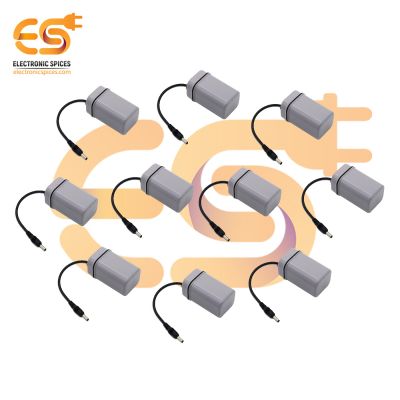 AA 4 cell battery holder waterproof hard plastic box with 3.5mm DC pin pack of 100 (1.5V x 4 cells = 6Volt)