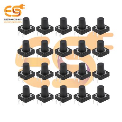 12 x 12 x 12mm Black color tactile momentary push button switches pack of 100pcs