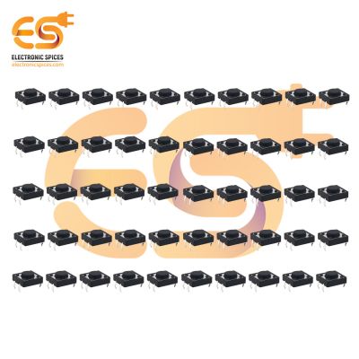 12 x 12 x 5mm Black color tactile momentary push button switches pack of 500pcs