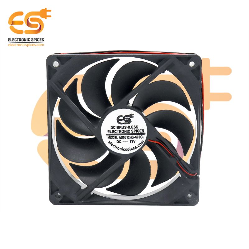 12025 4.75inch (120x120x25mm) Brushless 12V DC exhausts cooling fan single piece