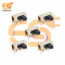 SK23D05 0.5A 50V DP6T 8 pin L shape metal body panel mount plastic handle slide switch pack of 5pcs