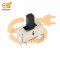 SS23E01 0.3A 30V DP3T 8 pin metal body panel mount plastic handle slide switch pack of 5pcs