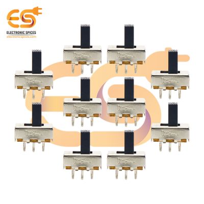 SS12F44G7 0.3A 30V SPDT 3 pin metal body panel mount plastic handle slide switches pack of 20pcs