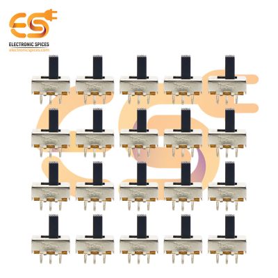 SS12F44G7 0.3A 30V SPDT 3 pin metal body panel mount plastic handles slide switches pack of 100pcs