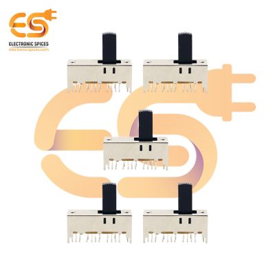 SS63D01 0.3A 30V 6P3T 24 pin heavy duty metal body panel mount plastic handle slide switch pack of 5pcs