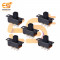 SS22F32 0.3A 30V DPDT 6 pin metal body panel mount plastic handle slide switch pack of 5pcs