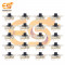 SS23E04G5 0.3A 30V DP3T 8 pin metal body panel mount plastic handles slide switches pack of 100pcs