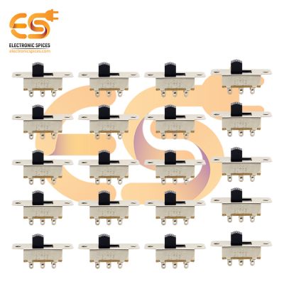SS22L15G6 0.3A 30V DPDT 6 pin metal body panel mount plastic handles slide switches pack of 100pcs