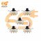 SS23F19G7 0.3A 30V DPCO 6 pin heavy duty metal body panel mount plastic handle slide switch pack of 5pcs