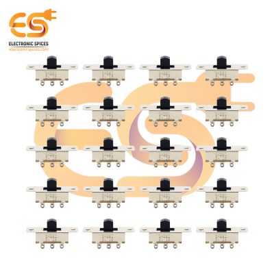 SS23F19G7 0.3A 30V DPCO 6 pin heavy duty metal body panel mount plastic handles slide switches pack of 100pcs