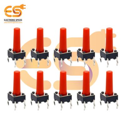 6 x 6 x 20mm Red color tactile momentary push button switches pack of 200pcs