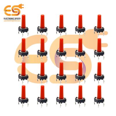 6 x 6 x 20mm Red color tactile momentary push buttons switches pack of 1000pcs