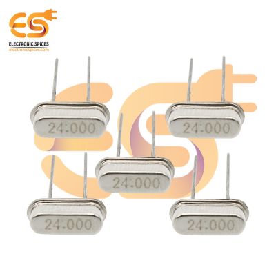 24MHz Electronic quartz crystal oscillator KDS24.000 through hole 2 pins pack of 20pcs
