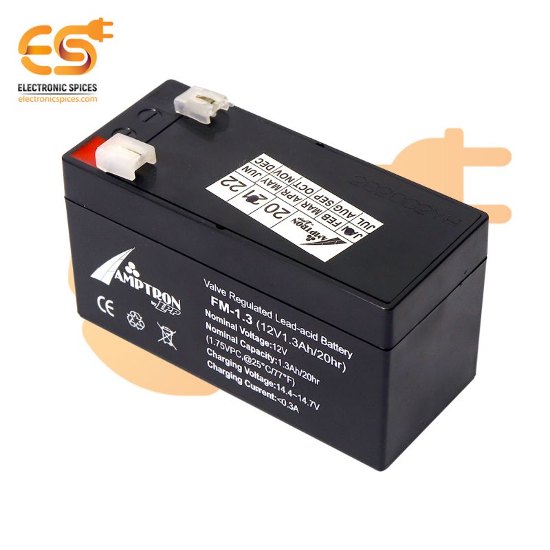 12V 1.3A Rechargeable valve regulated lead acid battery pack of 1pcs