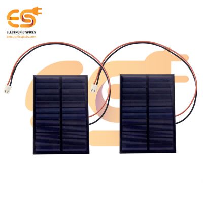 99mm x 69mm 6V 180mAh rectangle shape polycrystalline mini epoxy solar panels with wires pack of 10pcs