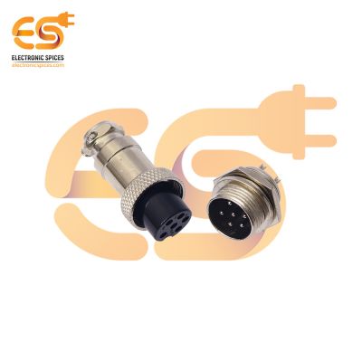 GX16 6 pin 5A Male and Female metal aviation connector pack of single pair