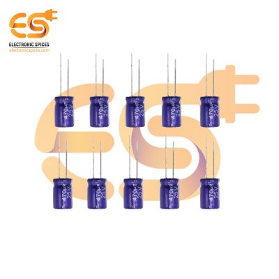 470 uf 25V Polarized electrolytic capacitor pack of 10pcs