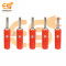 4mm 15A Red color Male plug banana connector pack of 5pcs